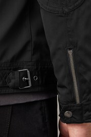 Black Shower Resistant Biker Jacket - Image 5 of 12