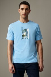 Blue Hokusai Waterfall Artist Licence T-Shirt - Image 3 of 7