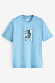 Blue Hokusai Waterfall Artist Licence T-Shirt - Image 5 of 7
