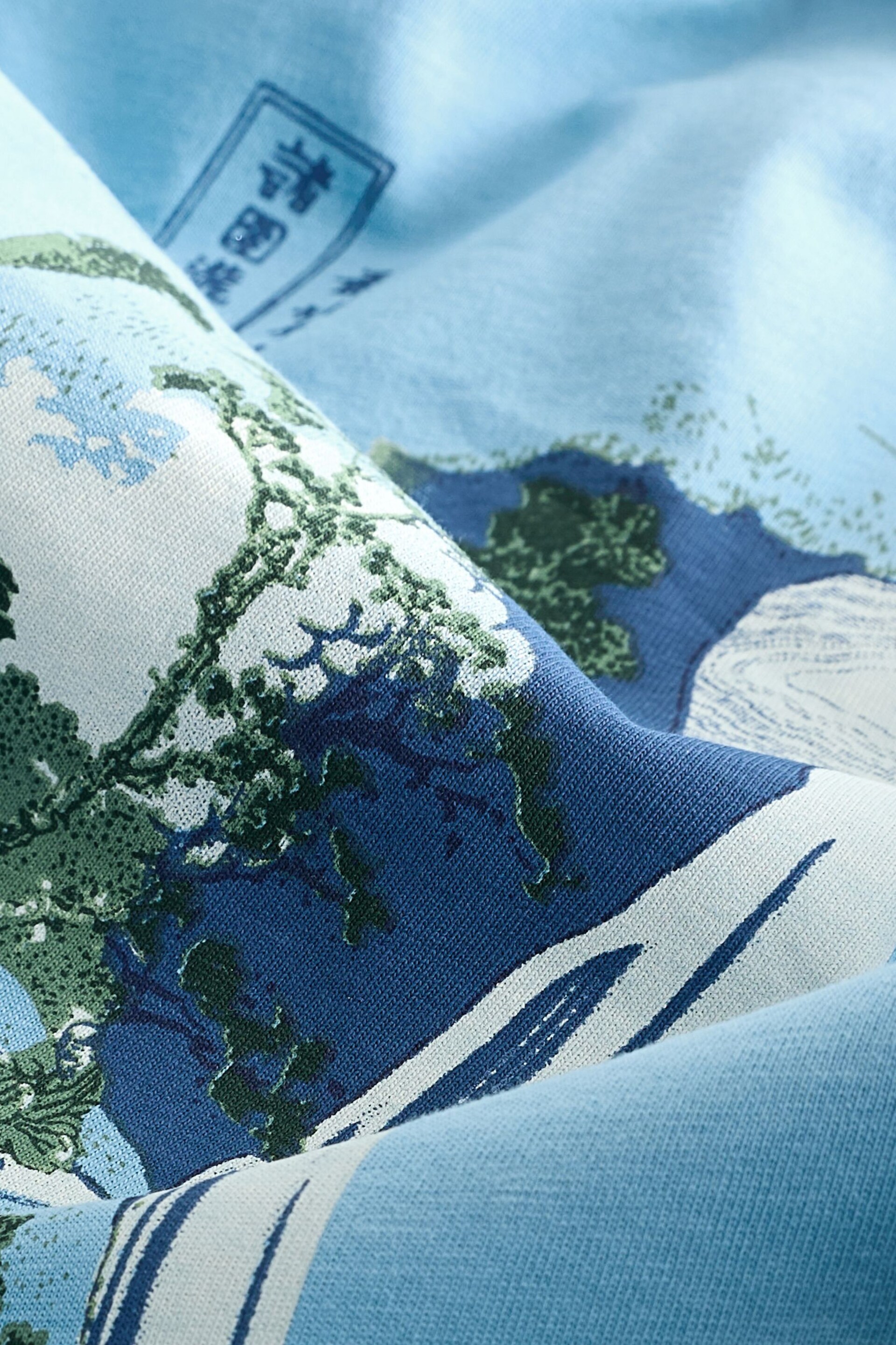 Blue Hokusai Waterfall Artist Licence T-Shirt - Image 7 of 7