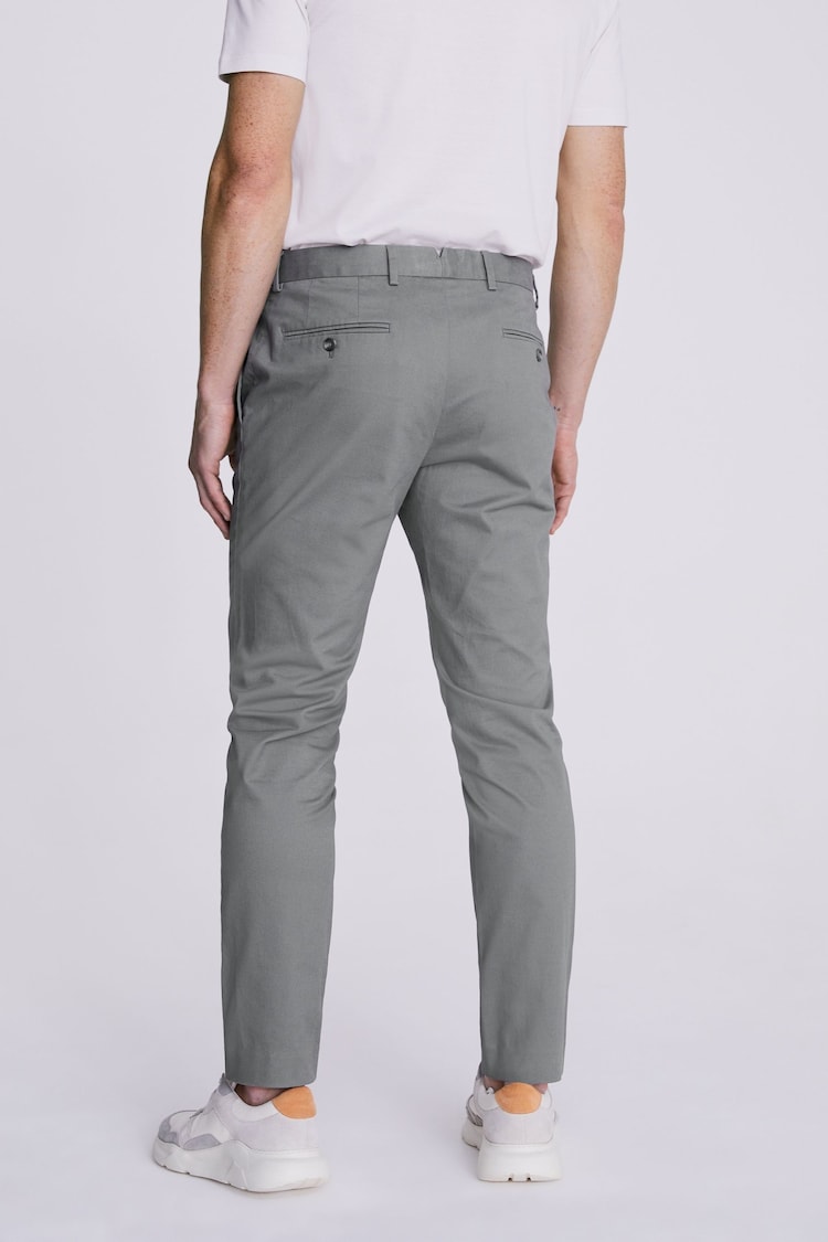 MOSS Grey Slim Chino Trousers - Image 2 of 4