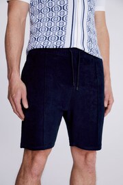 MOSS Blue Terry Towelling Shorts - Image 1 of 4