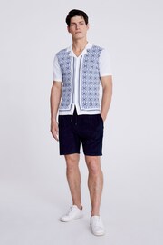 MOSS Blue Terry Towelling Shorts - Image 3 of 4