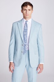 MOSS Blue Tailored Fit Donegal Jacket - Image 4 of 5