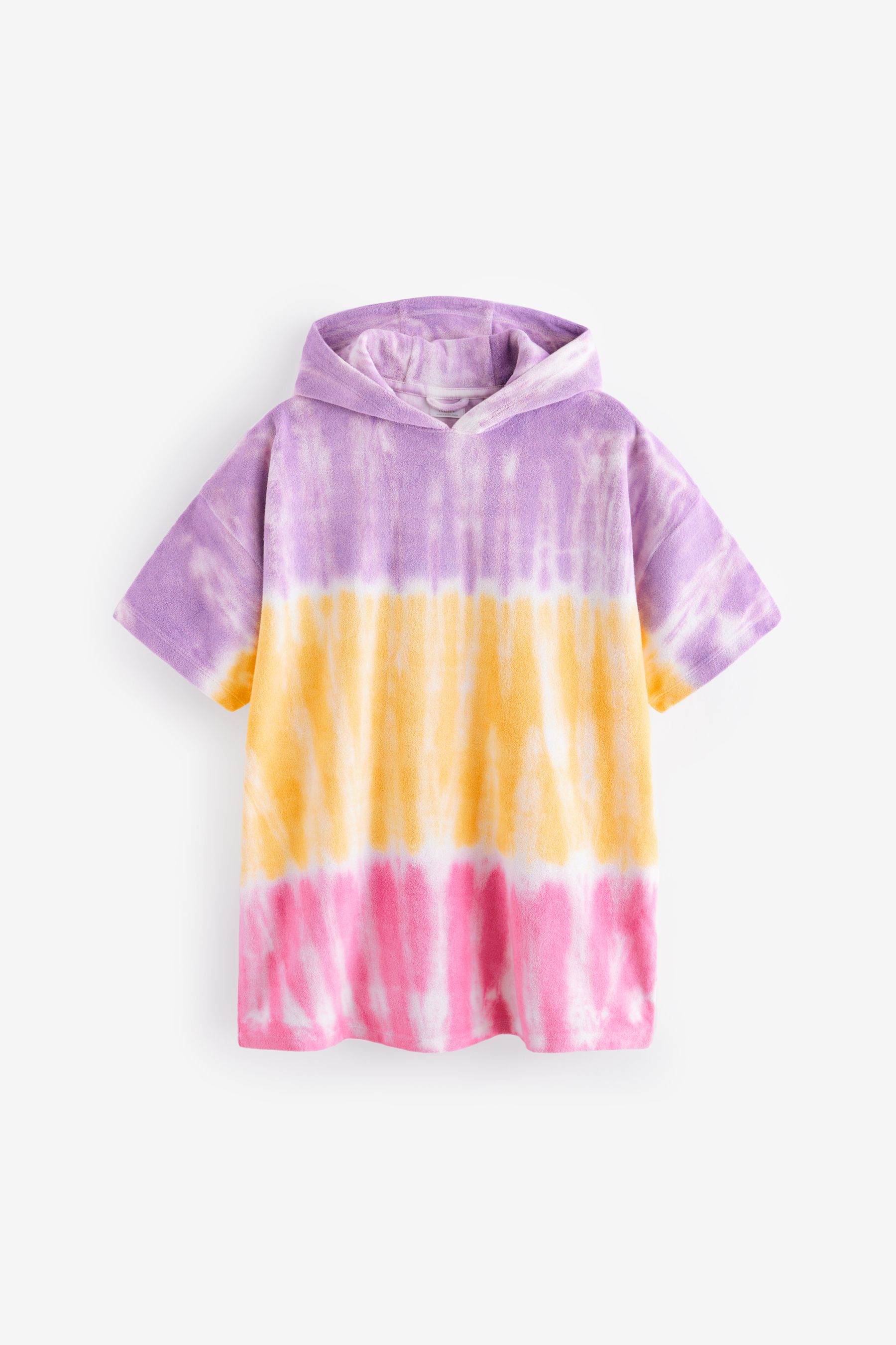 Tie dye poncho hoodie top
