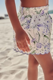 Floral Textured Beach Shorts - Image 4 of 7