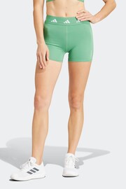 adidas Green Smokey Olive Canvas Techfit Shorts - Image 1 of 6