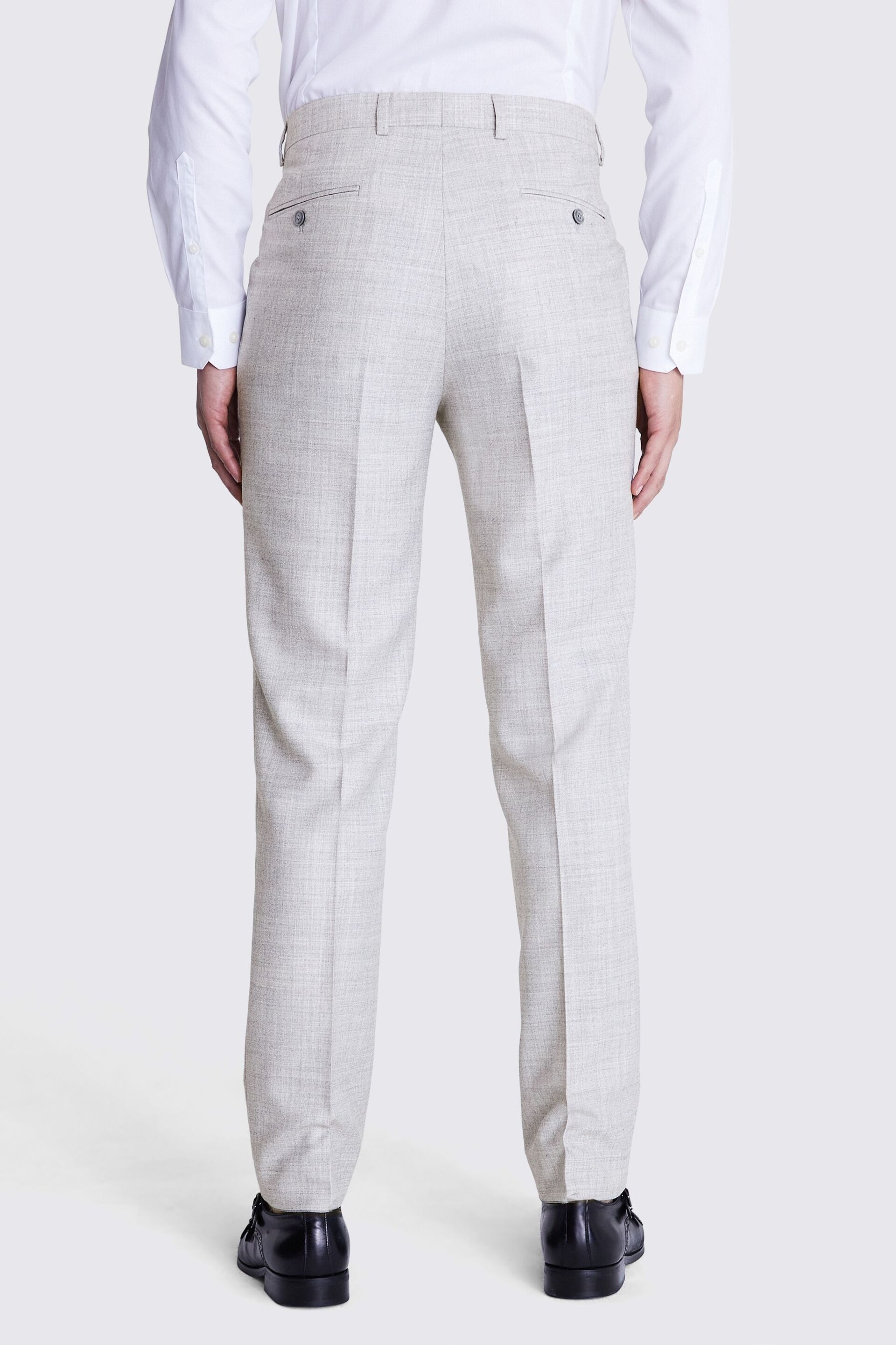 MOSS Light Grey Slim Fit Trousers - Image 2 of 3