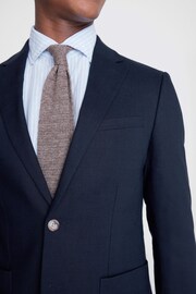 MOSS Blue Slim Fit Matte Linen Jacket - Image 5 of 6