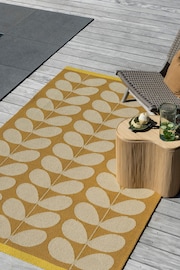 Orla Kiely Yellow Solid Stem Outdoor Rug - Image 1 of 4