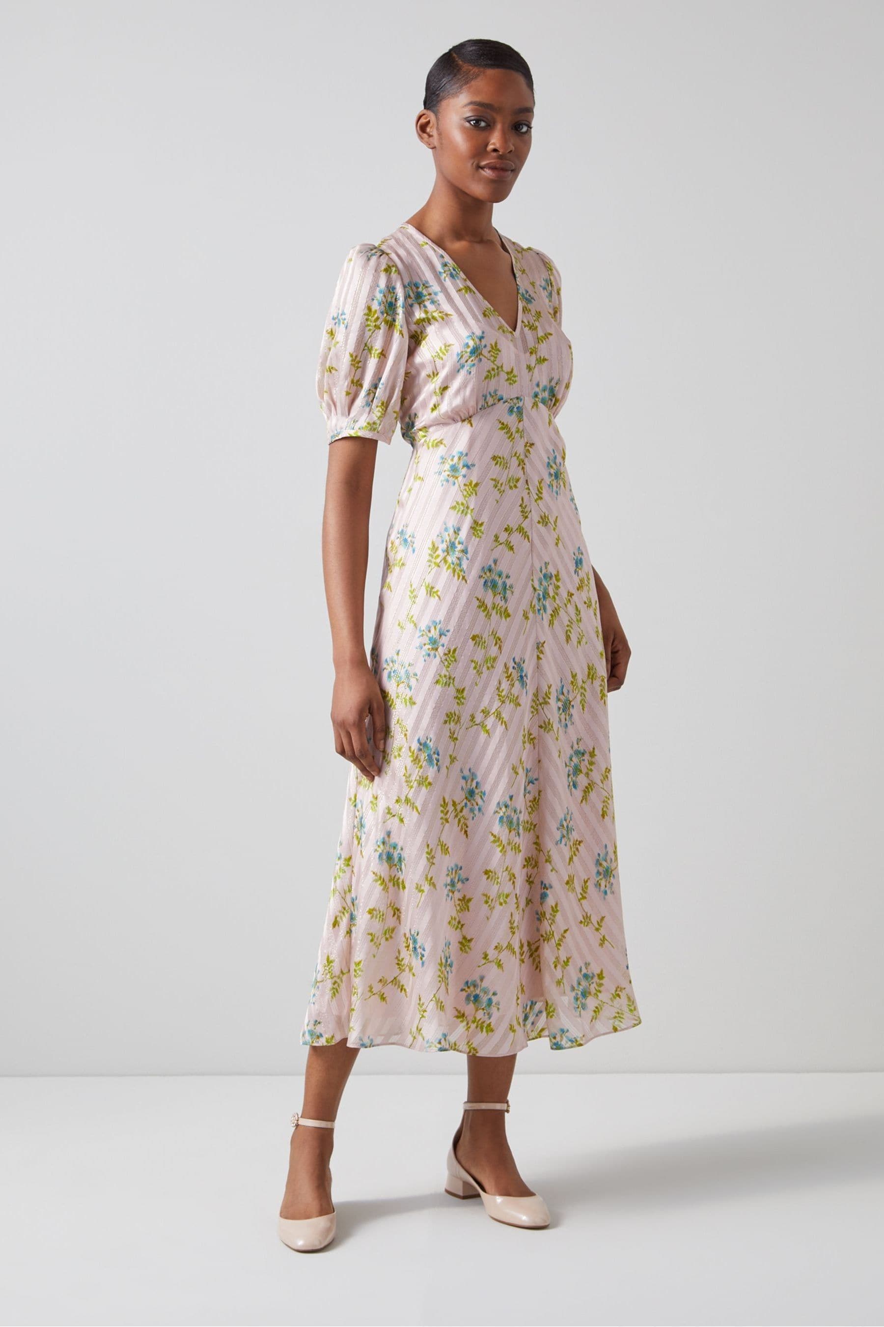 Leith floral wrap dress cheap