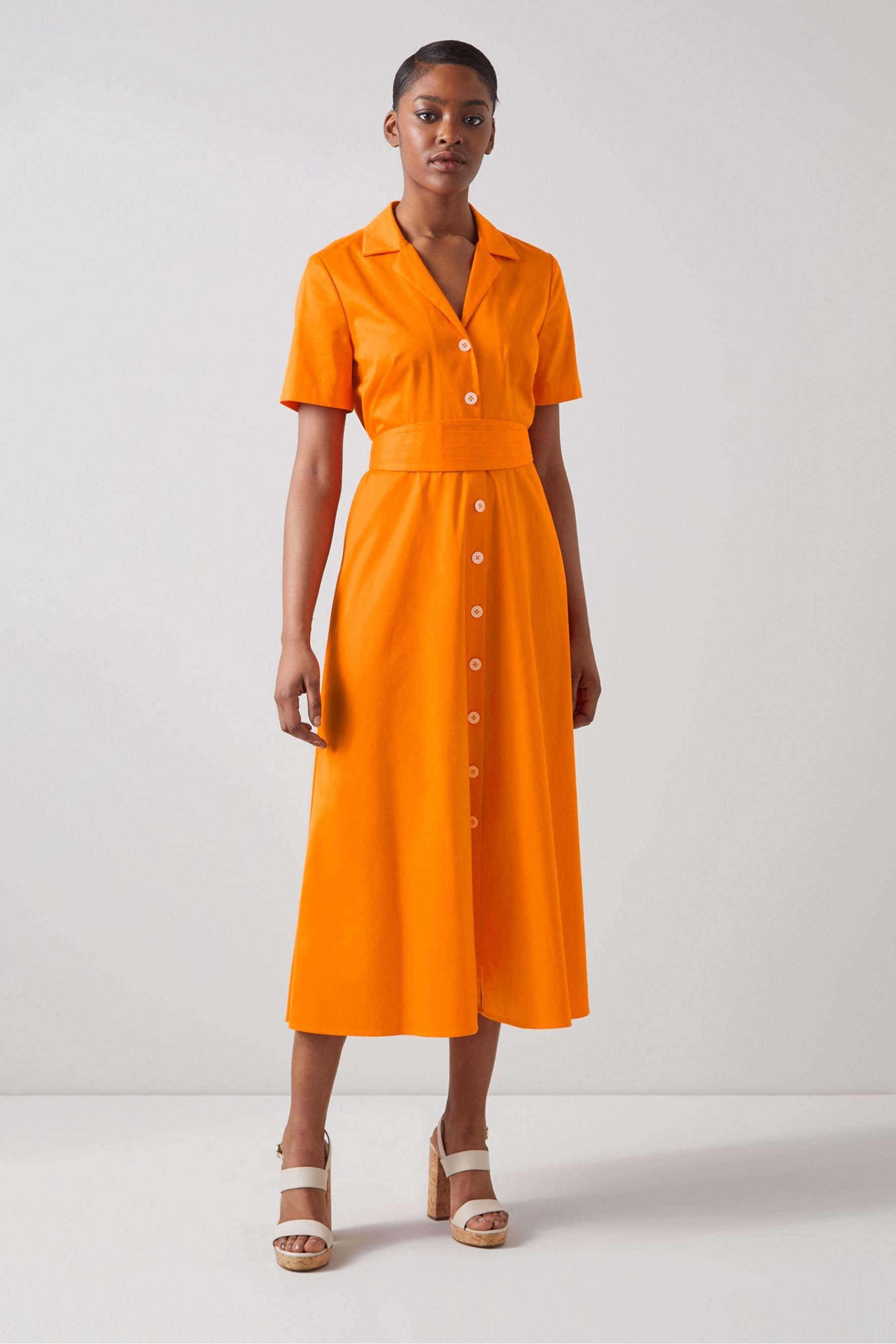Lk bennett orange dress online