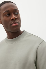Light Grey Regular Fit Jersey Cotton Rich Crew Sweatshirt - Image 4 of 7
