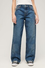 Superdry Blue Mid Rise Wide Leg Jeans - Image 2 of 8