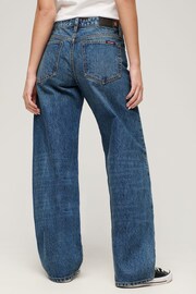 Superdry Blue Mid Rise Wide Leg Jeans - Image 4 of 8