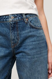 Superdry Blue Mid Rise Wide Leg Jeans - Image 4 of 7
