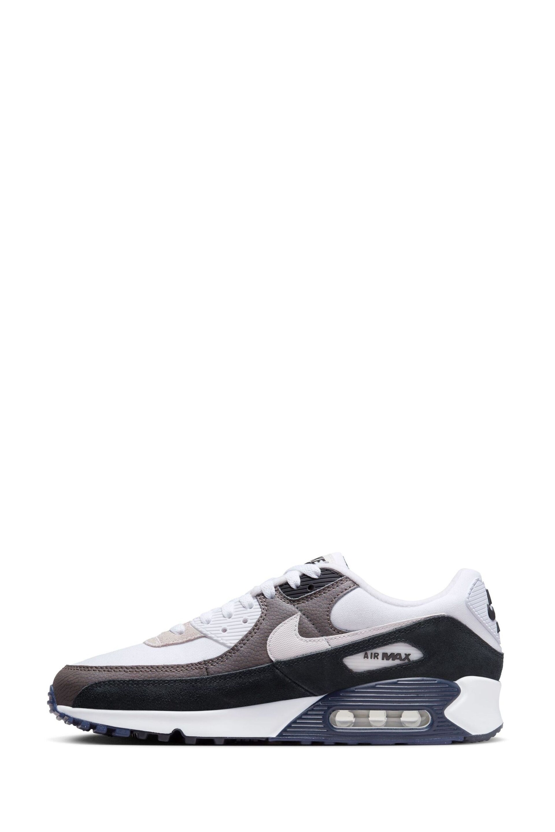 Nike Grey/Black Air Max 90 Trainers - Image 2 of 10