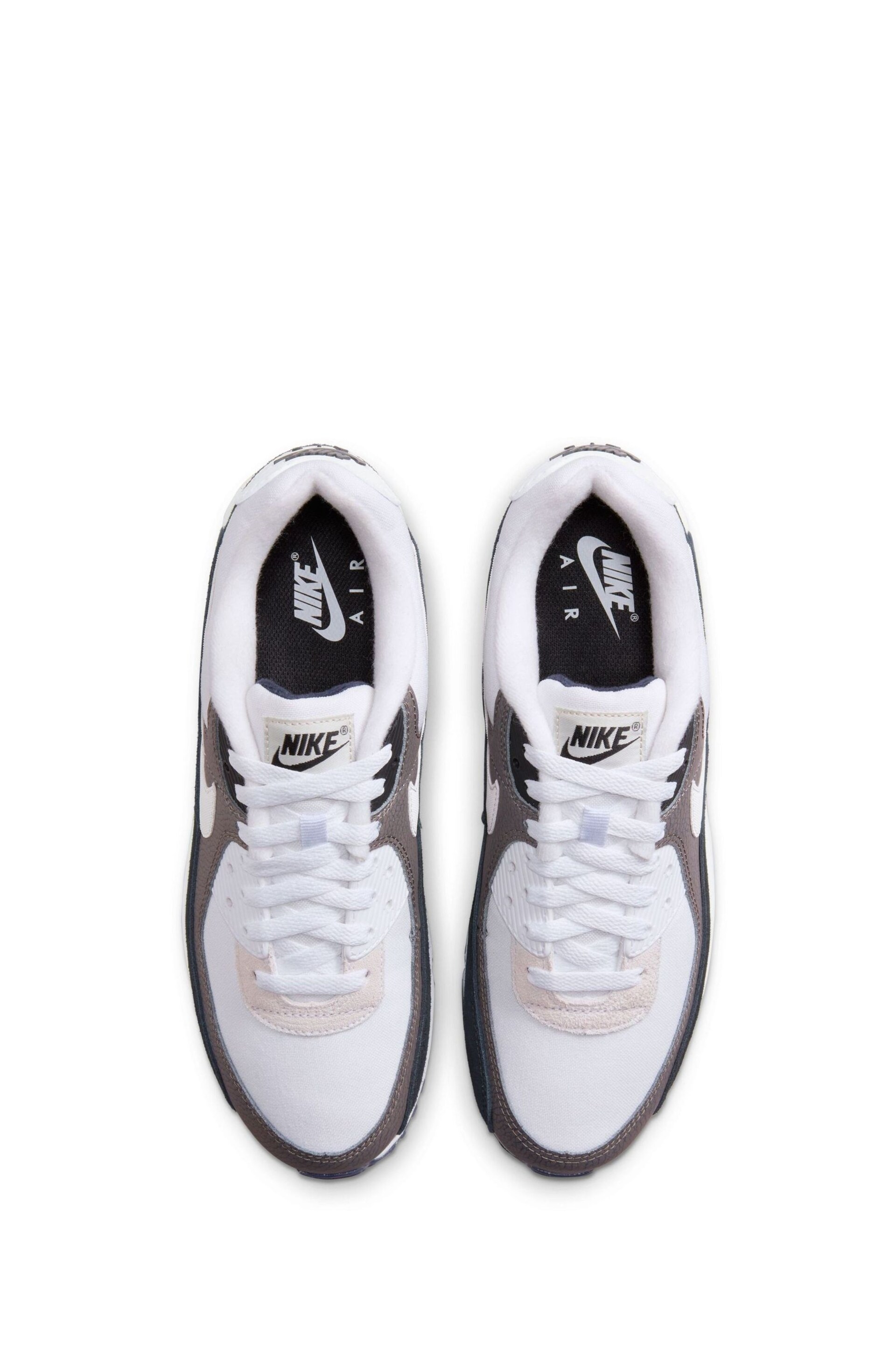 Nike Grey/Black Air Max 90 Trainers - Image 6 of 10