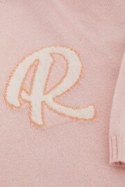 Reiss Pink Afi Senior Wool Blend Motif Jumper - Image 6 of 6