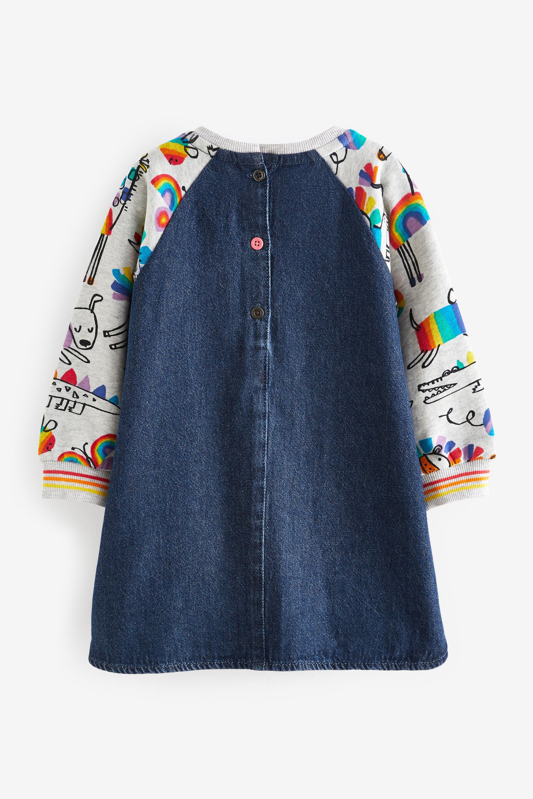 Denim dress rainbow clearance