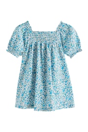 Blue Ditsy Puff Sleeve Dress (3mths-8yrs) - Image 5 of 7