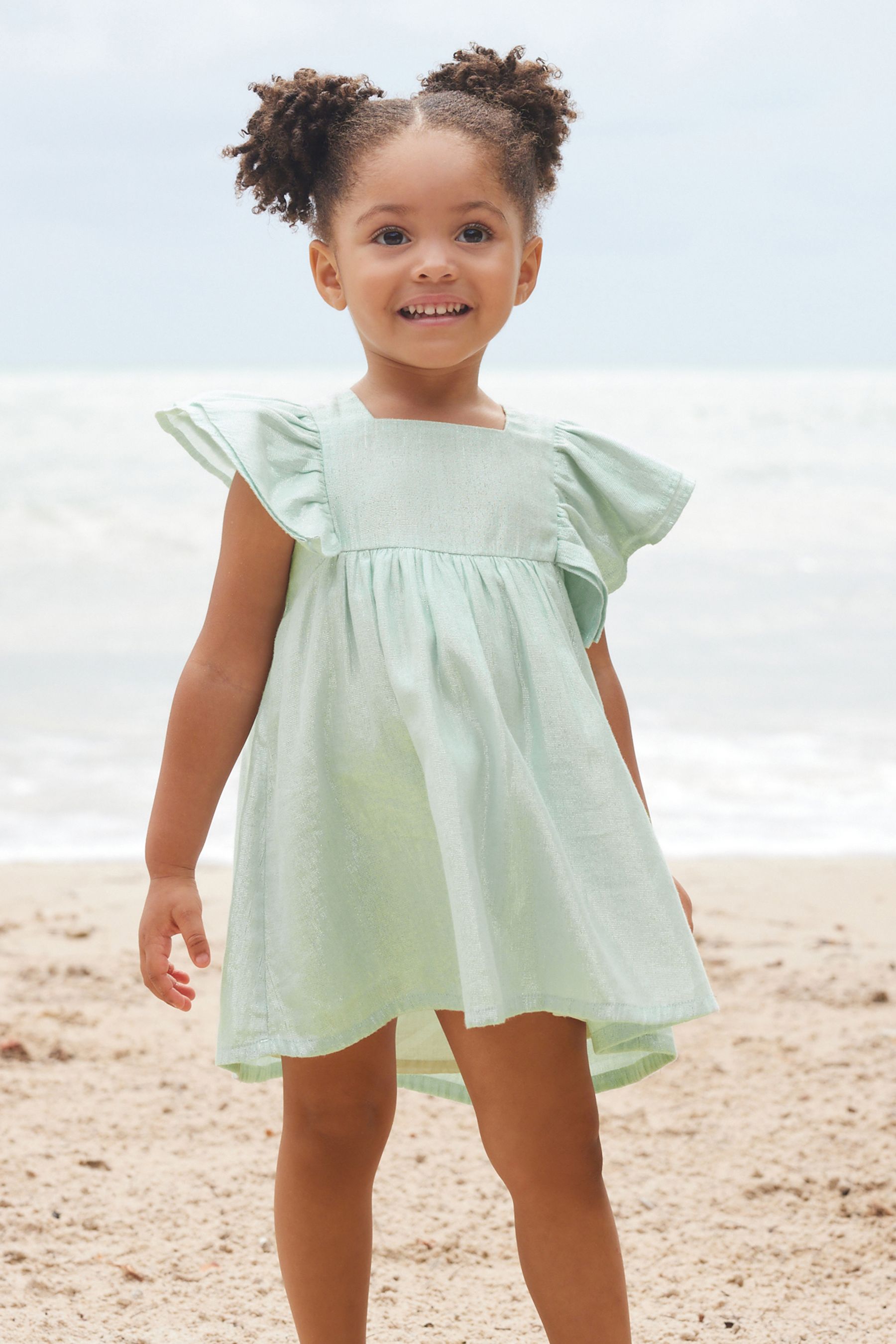 Buy Mint Green Shimmer Party Dress 3mths 8yrs from Next Luxembourg