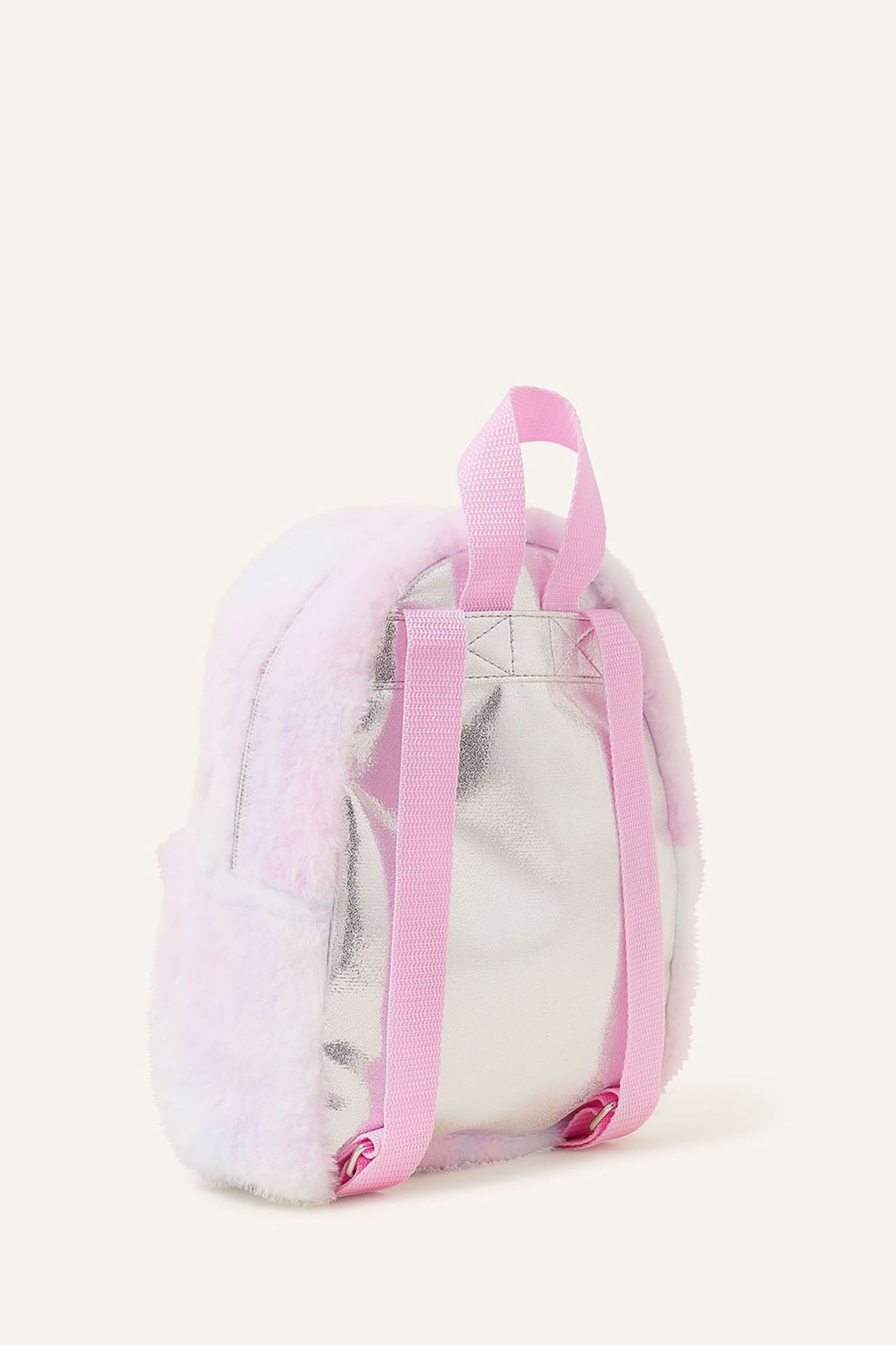 Buy Angels By Accessorize Kids Pink Fluffy Unicorn Backpack from Next Luxembourg