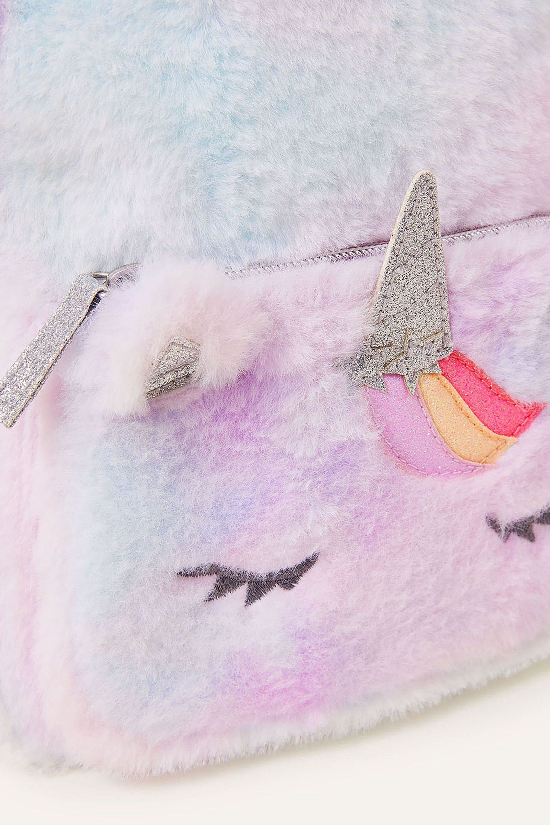 Buy Angels By Accessorize Kids Pink Fluffy Unicorn Backpack from Next Luxembourg