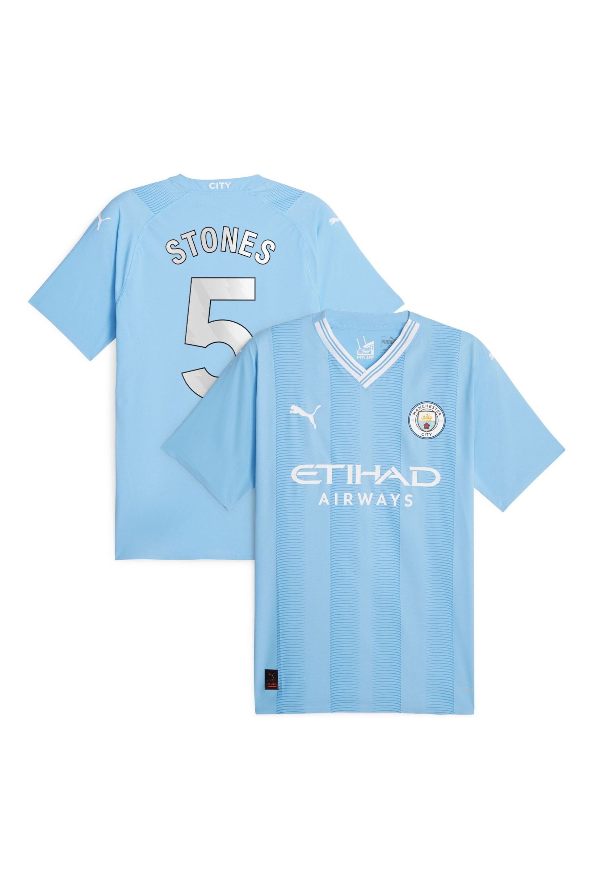 Puma Blue Stones - 5 Manchester City Home Authentic Shirt - Image 1 of 3