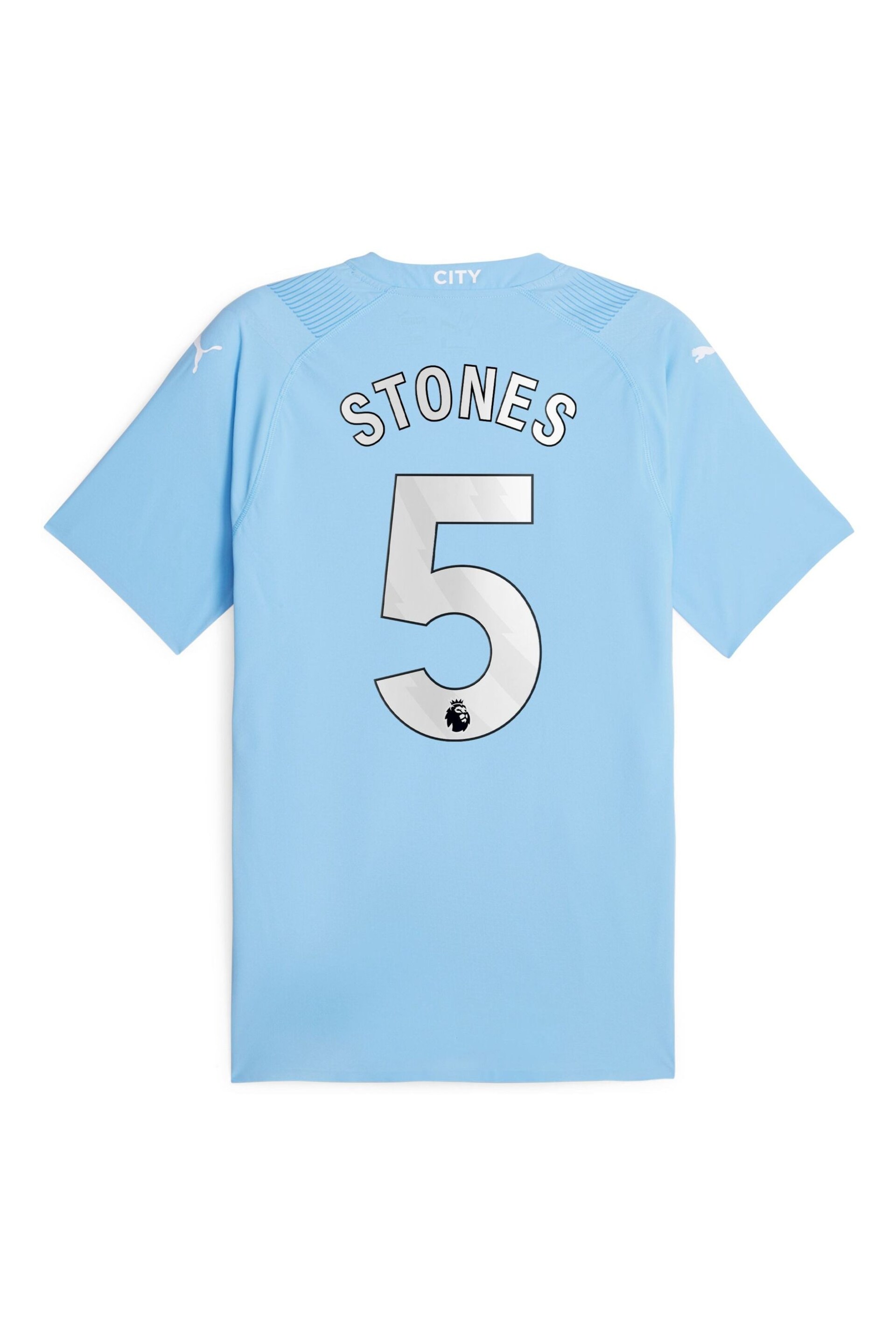 Puma Blue Stones - 5 Manchester City Home Authentic Shirt - Image 3 of 3