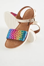 Rainbow Leather Woven Sandals - Image 2 of 5