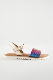 Rainbow Leather Woven Sandals - Image 3 of 5