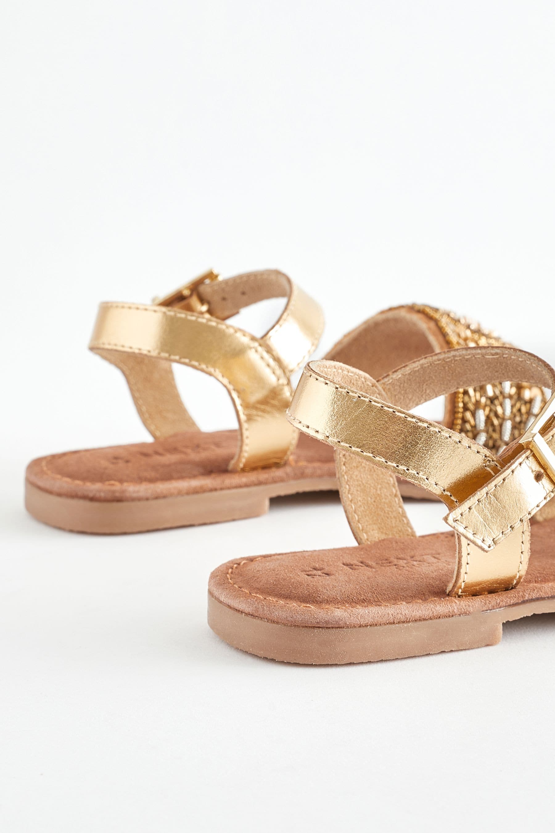 Gold occasion sandals top