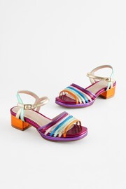 Multicolour Rainbow Platform Heel Occasion Sandals - Image 1 of 5