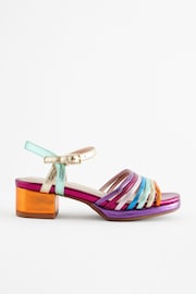 Multicolour Rainbow Platform Heel Occasion Sandals - Image 2 of 5