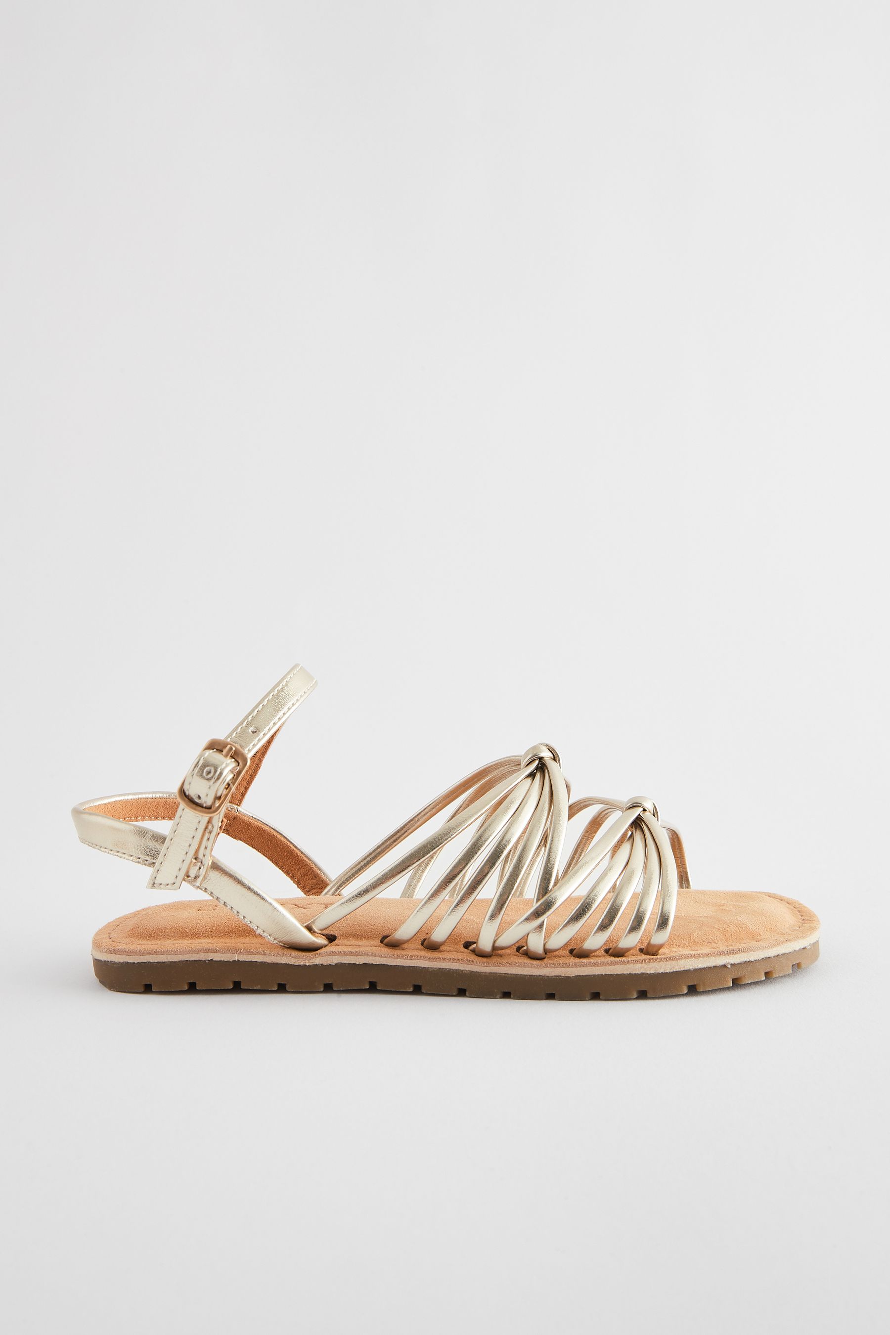 Buy Gold Metallic Strappy Sandals from Next France