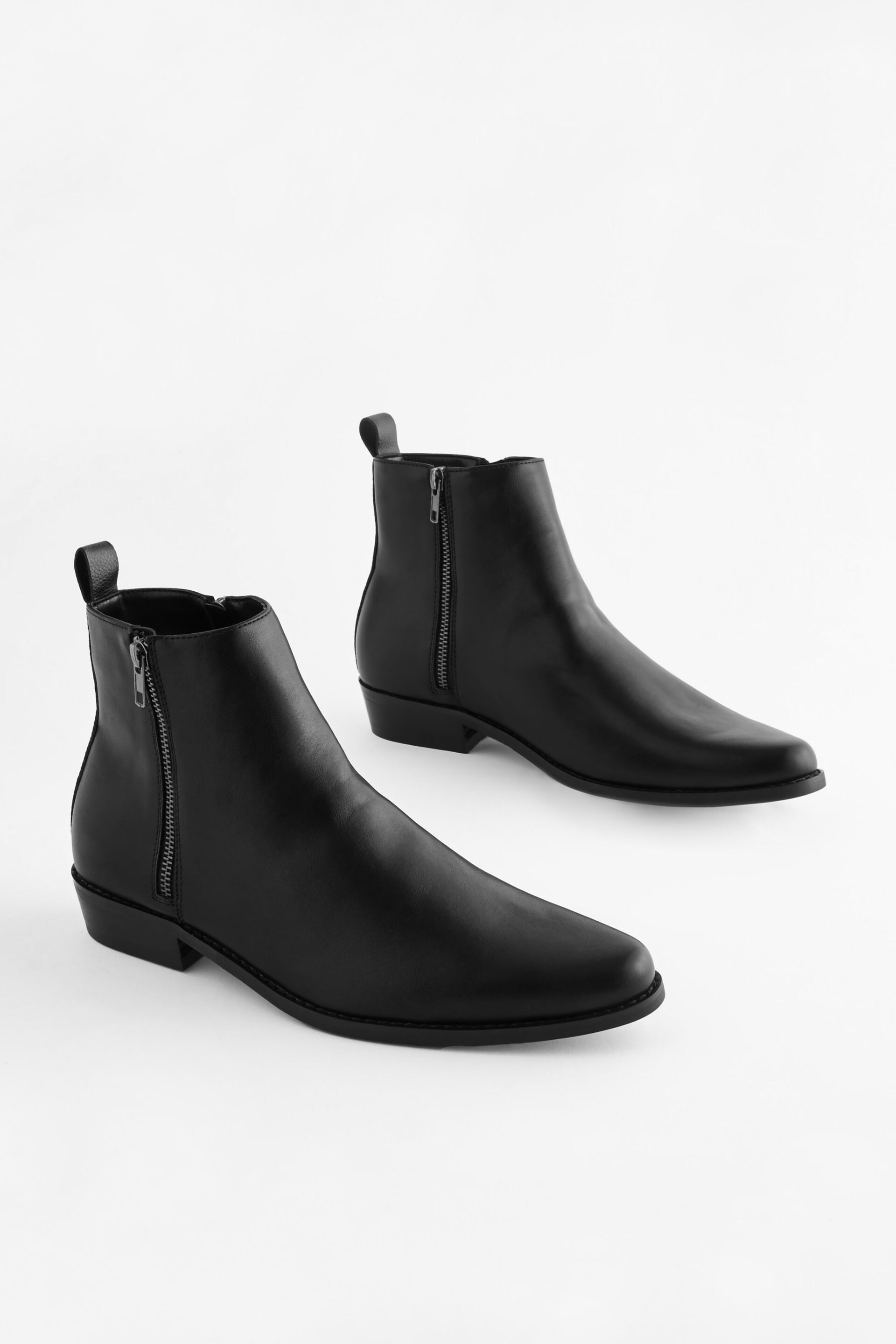 Black EDIT Zip Chelsea Boots - Image 1 of 8