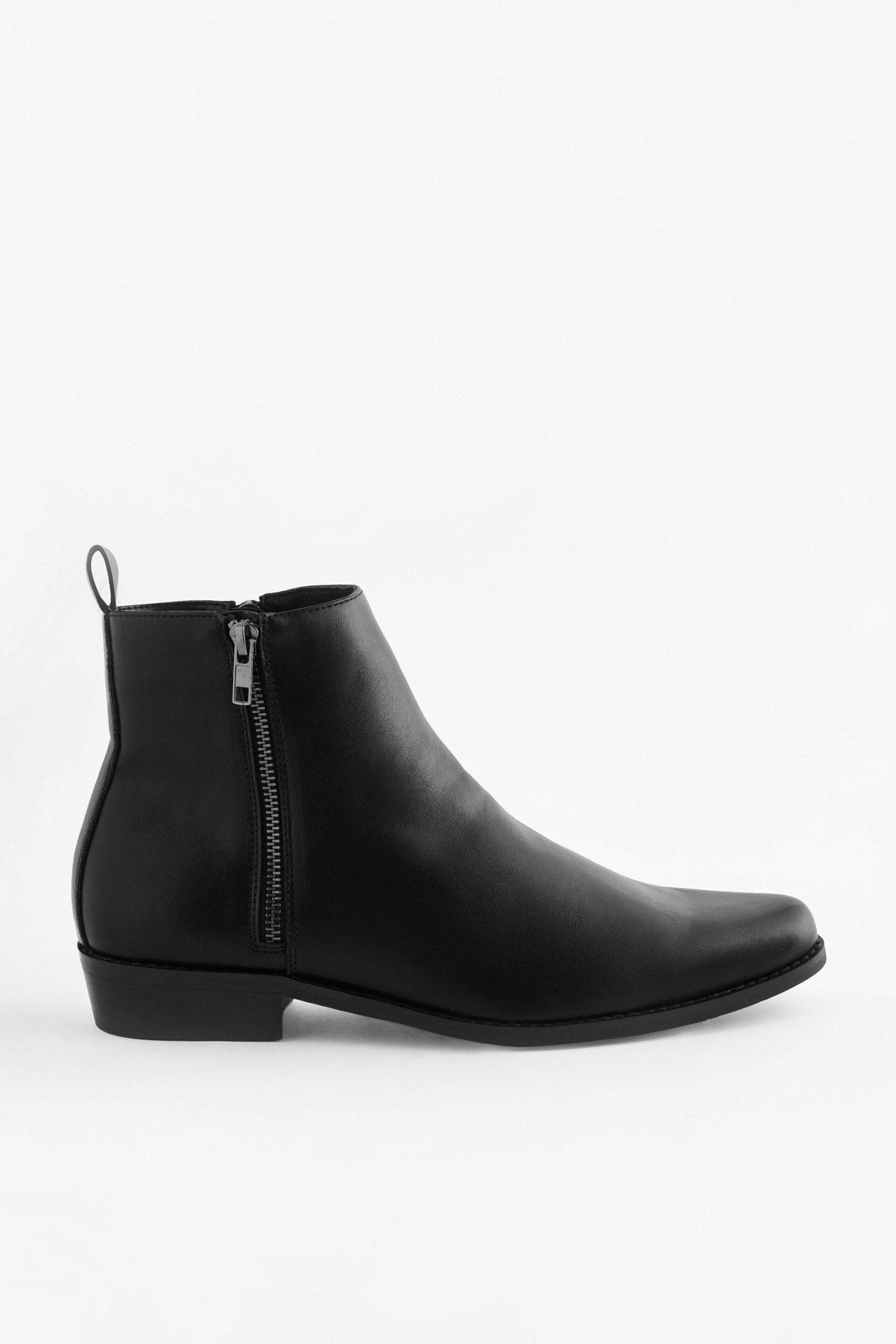 Black EDIT Zip Chelsea Boots - Image 3 of 8