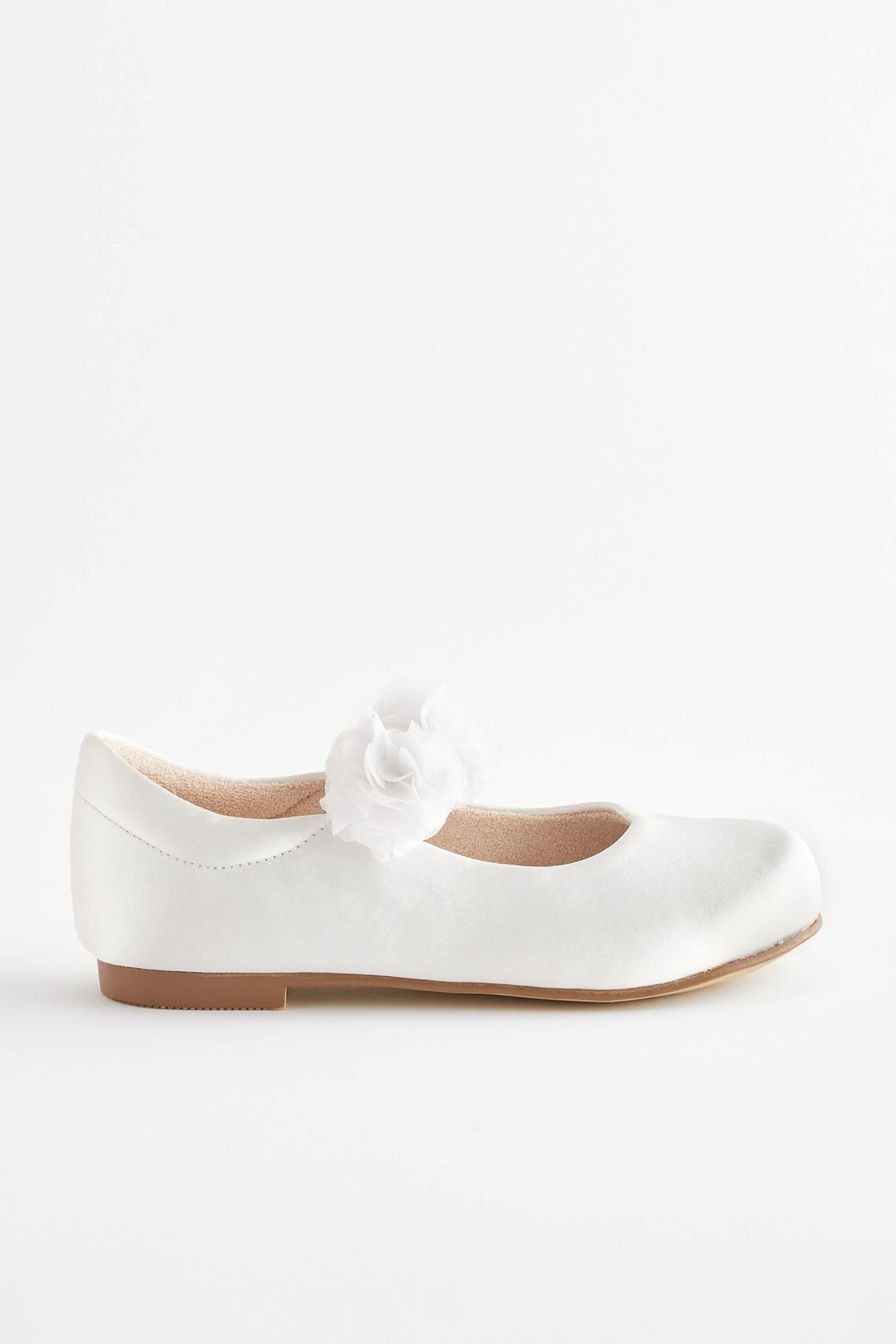 White Corsage Occasion Shoes - Image 2 of 5
