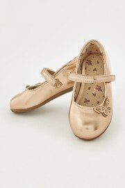 Rose Gold Standard Fit (F) Butterfly Mary Jane Shoes - Image 1 of 5