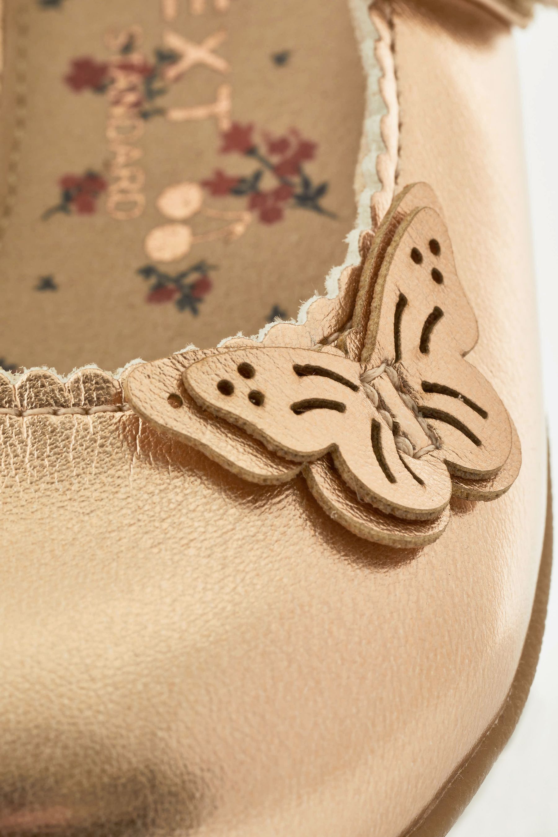 Rose gold butterfly shoes sales