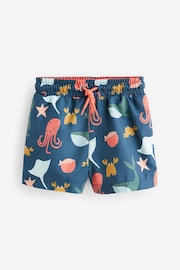Navy Printed Swim Shorts (3mths-7yrs) - Image 5 of 7