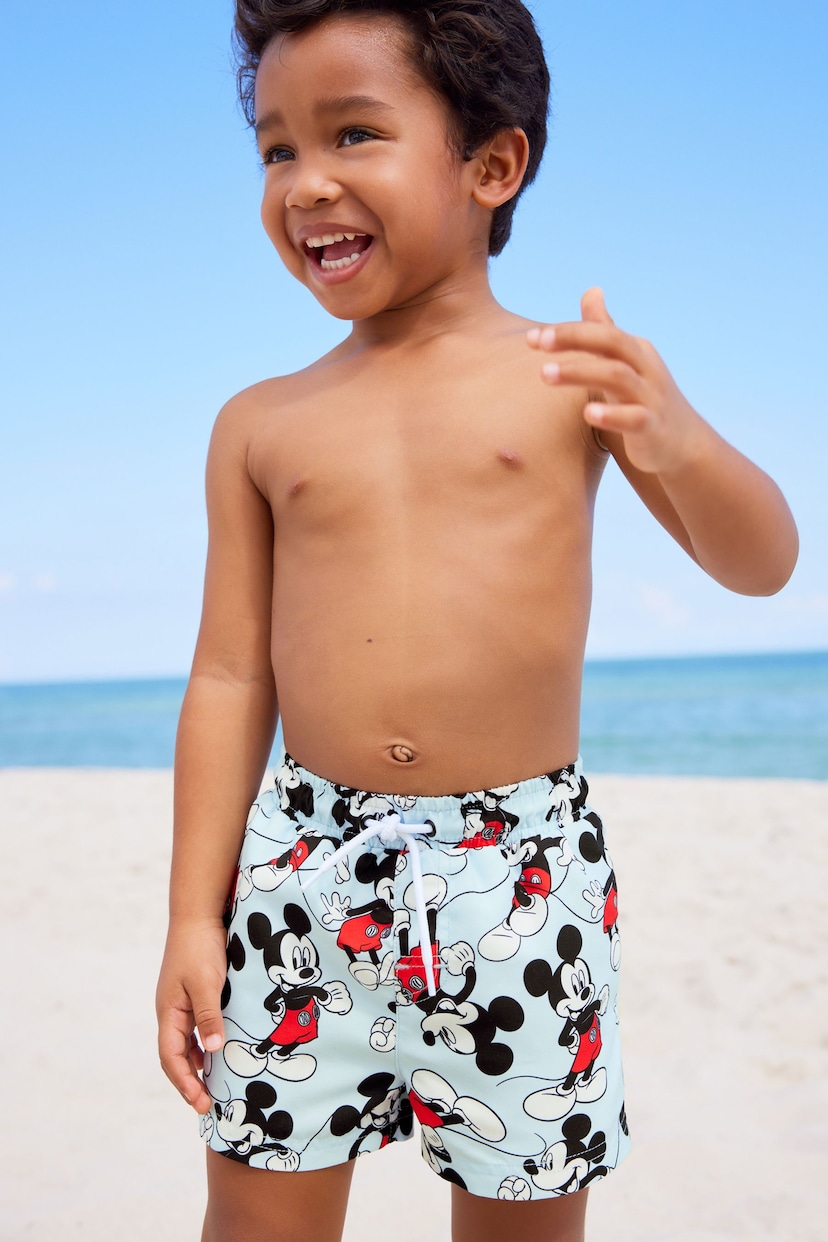 Blue Mickey Mouse Printed Swim Shorts (3mths-7yrs) - Image 1 of 7