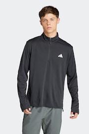 adidas Black Train Essentials Training Long Sleeve Sweatshirt - Image 1 of 7