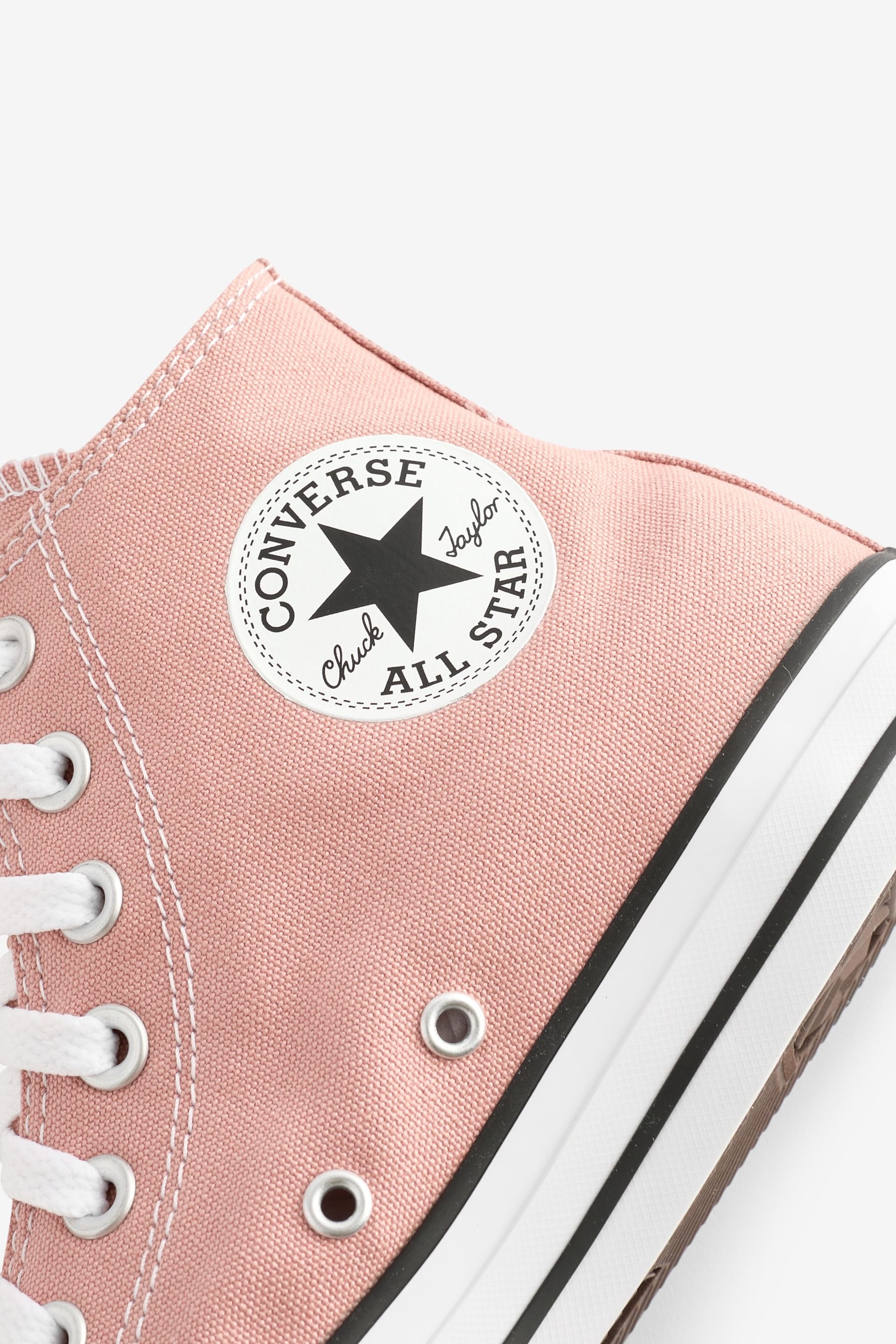 Converse Light Pink Chuck Taylor All Star High Trainers - Image 8 of 9