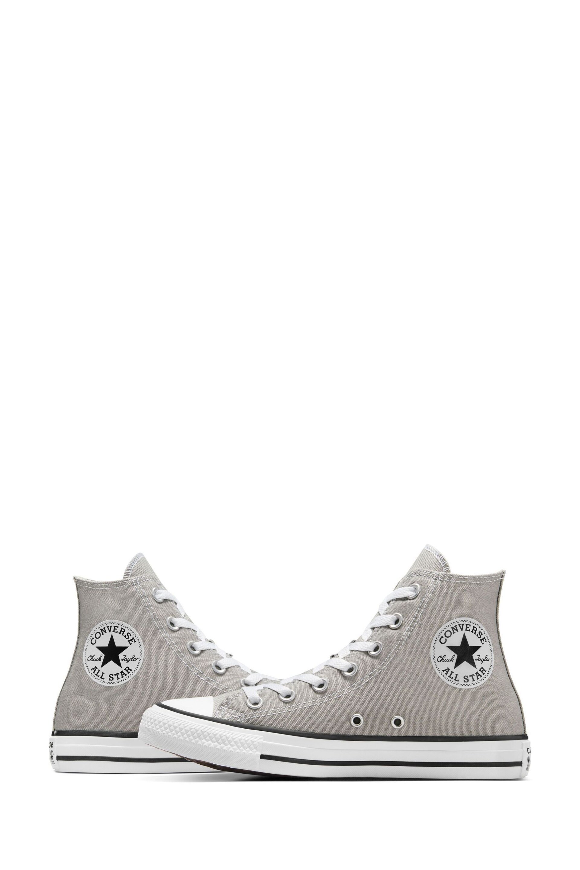 Converse Grey Chuck Taylor All Star Trainers - Image 4 of 7