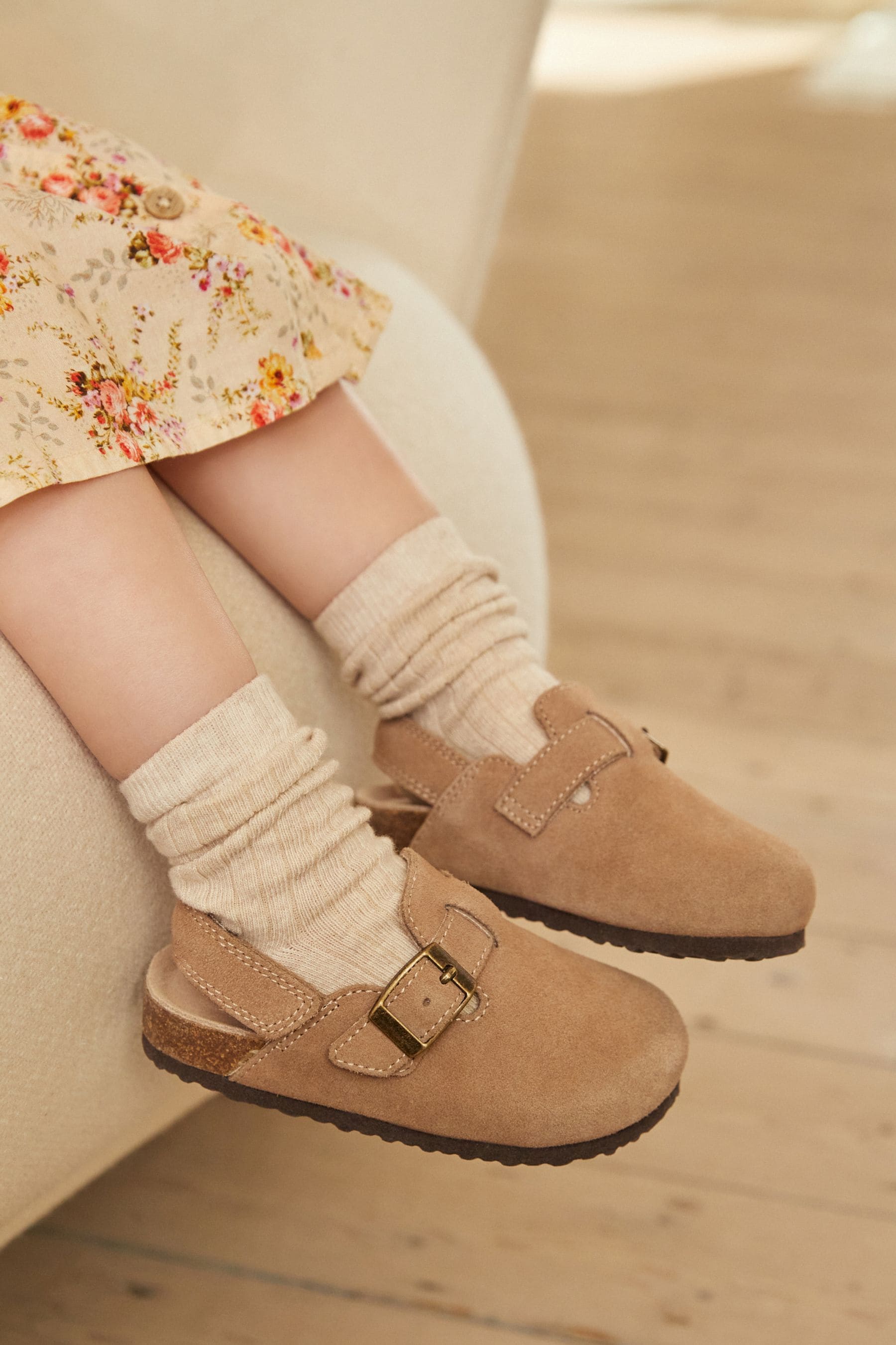 Brown leather clogs hot sale