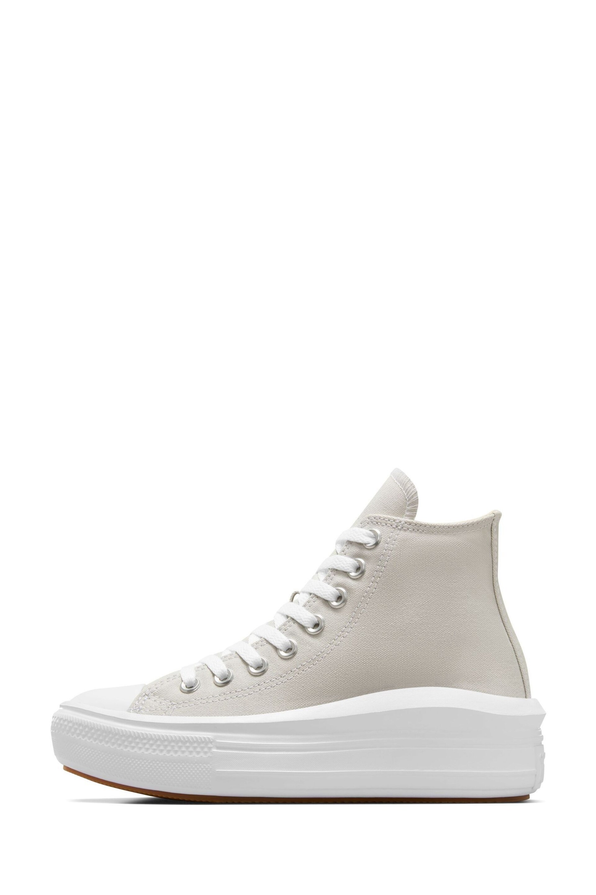 Converse Grey Chuck Taylor All Star Move High Top Trainers - Image 2 of 10