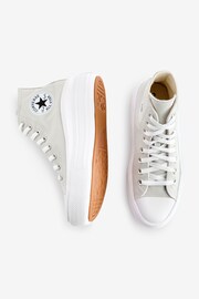 Converse Grey Chuck Taylor All Star Move High Top Trainers - Image 6 of 10