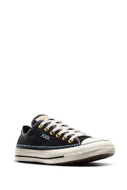 Converse Black Chuck Taylor All Star Crafted Stitching Ox Trainers - Image 3 of 10